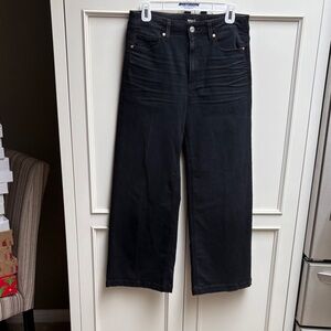 PAIGE Dark Gray Wide Leg Jeans